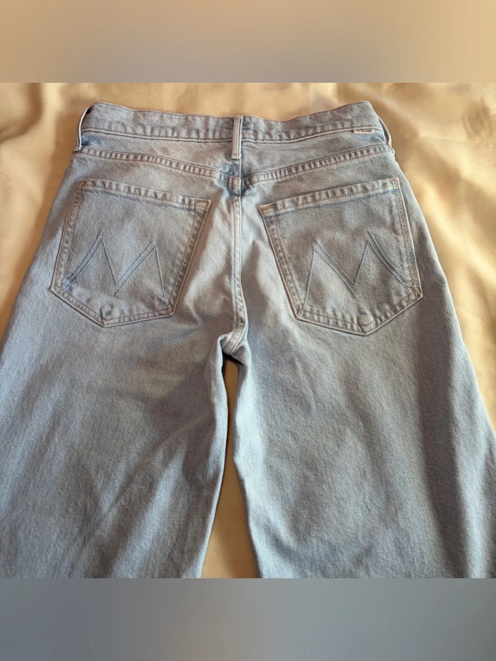 MOTHER- The Twister Ankle Fray Wide Leg Jeans in Cowabunga Size 26 Jeans